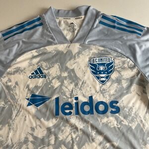Adidas DC United Soccer Jersey Mens‎ Medium Blue White Washington MLS Primeblue